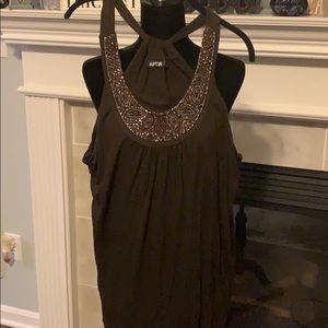 Womens brown tank top